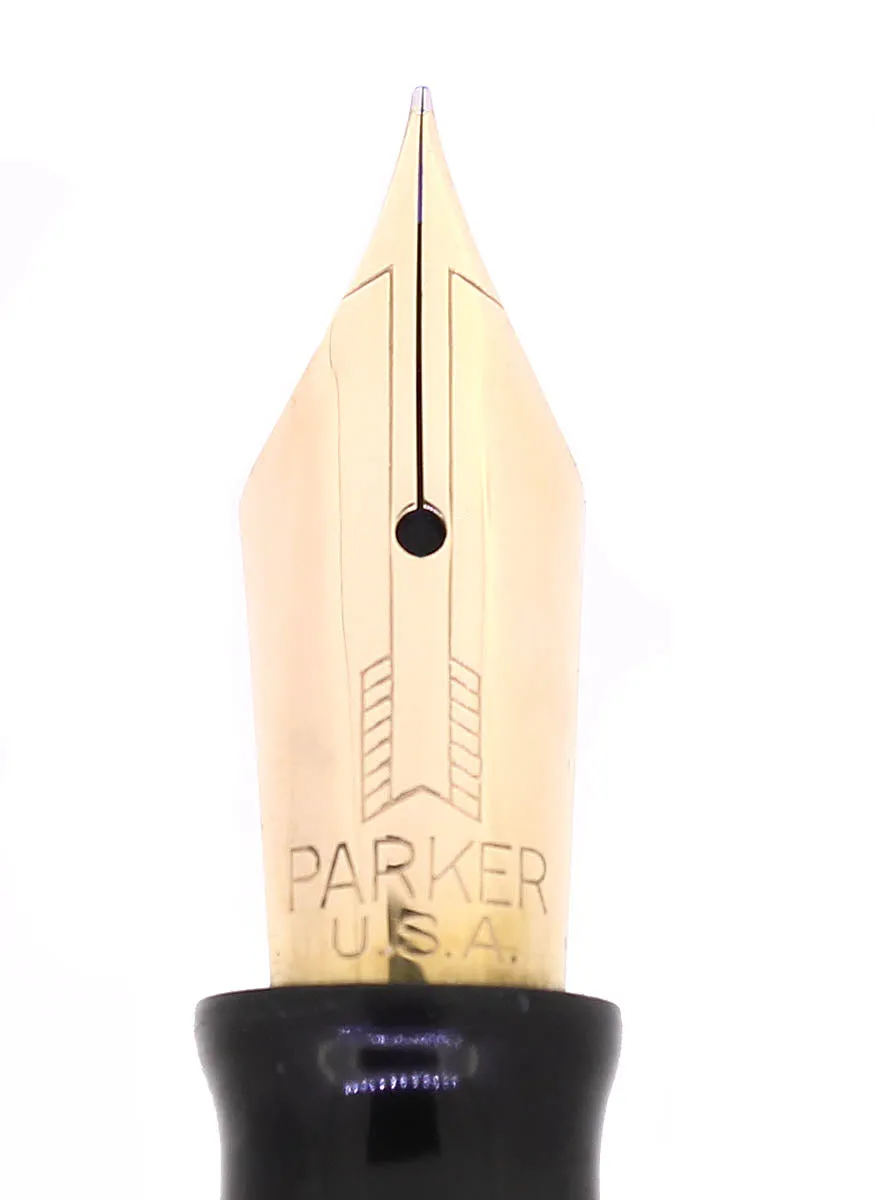 1946 PARKER VACUMATIC AZURE BLUE PEARL MAJOR FOUNTAIN PEN RESTORED