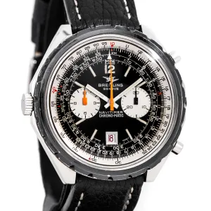 1969 Vintage Breitling Navitimer Chrono-Matic Ref. 1806 Two-Register Chronograph Watch in Stainless Steel (# 14896)