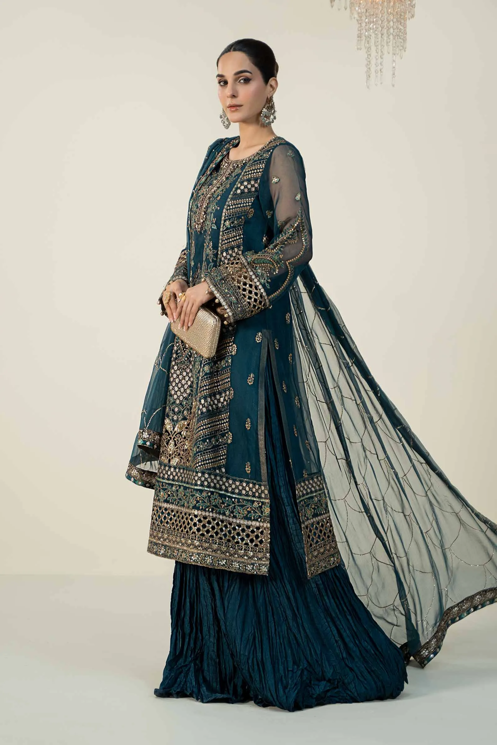 3 Piece Embroidered Organza Suit | SF-W24-18