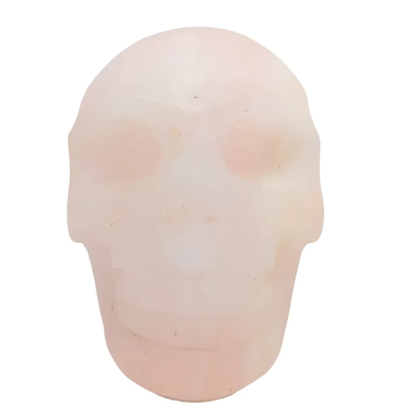 930G UV Reactive Pink Calcite Crystal Skull