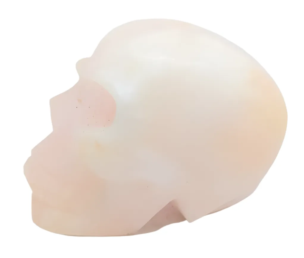 930G UV Reactive Pink Calcite Crystal Skull