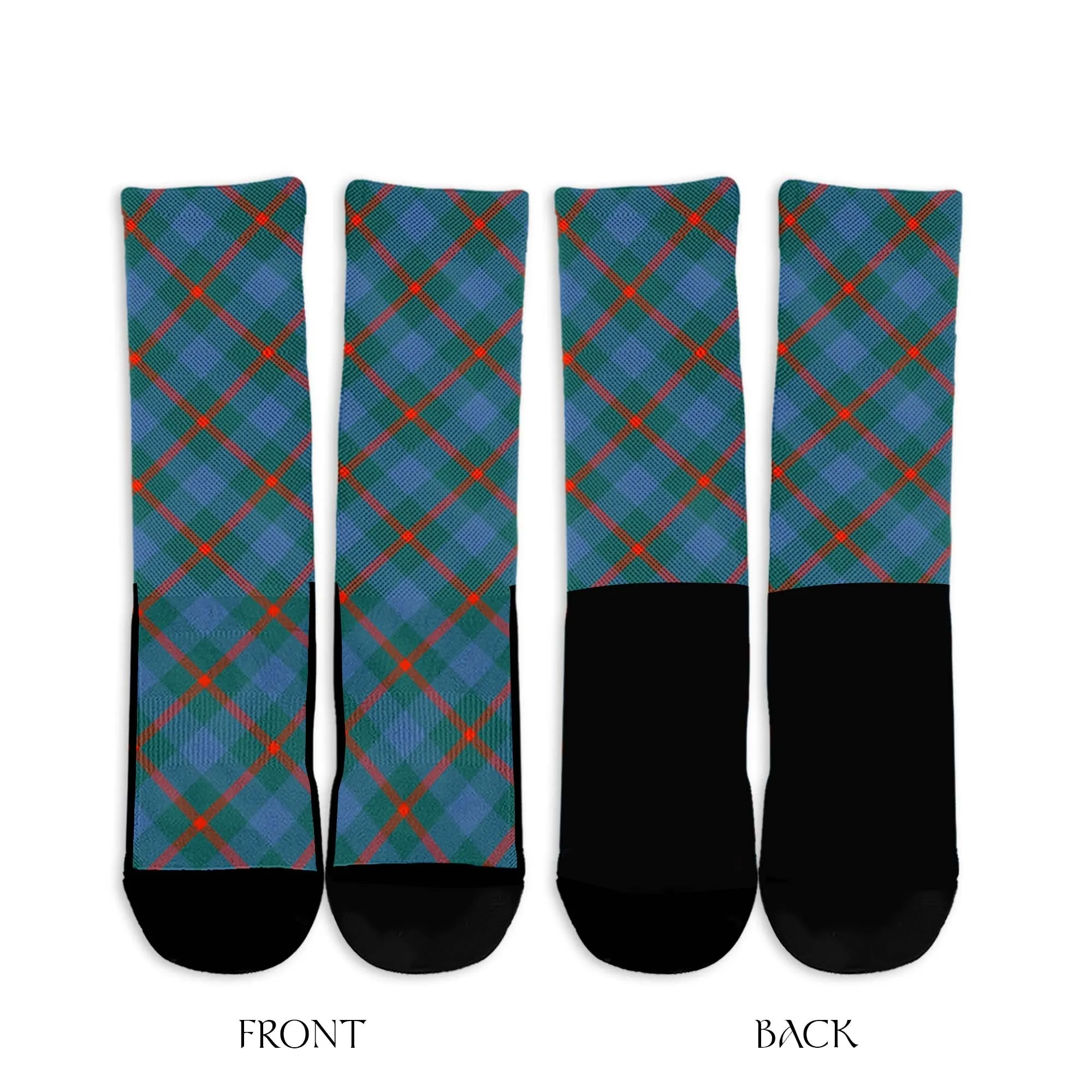 Agnew Ancient Tartan Crew Socks Cross Tartan Style