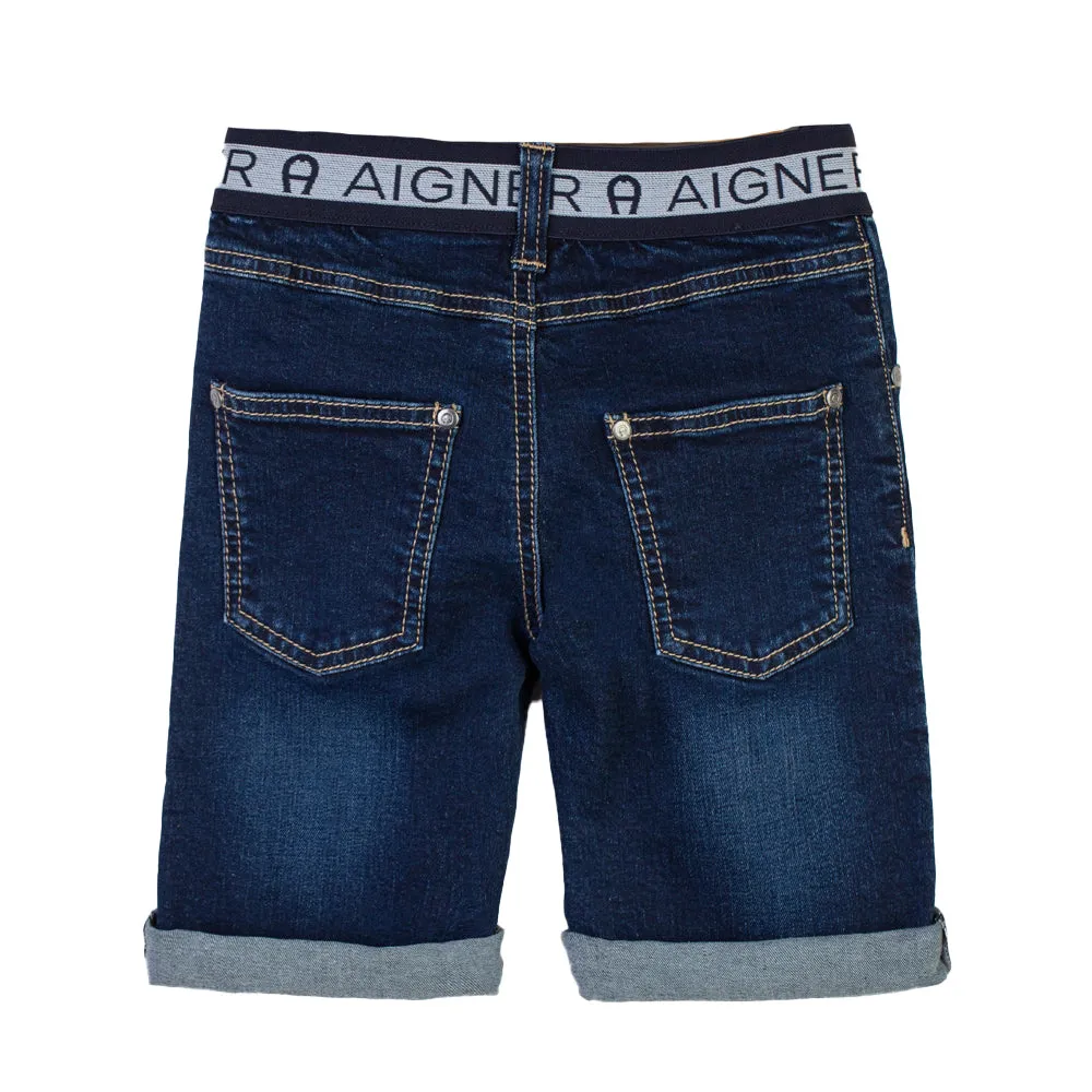 Aigner Kids Boy's Denim Bermuda