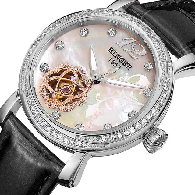 Binger Swiss Tourbillon Mechanical Watch Women B 1132