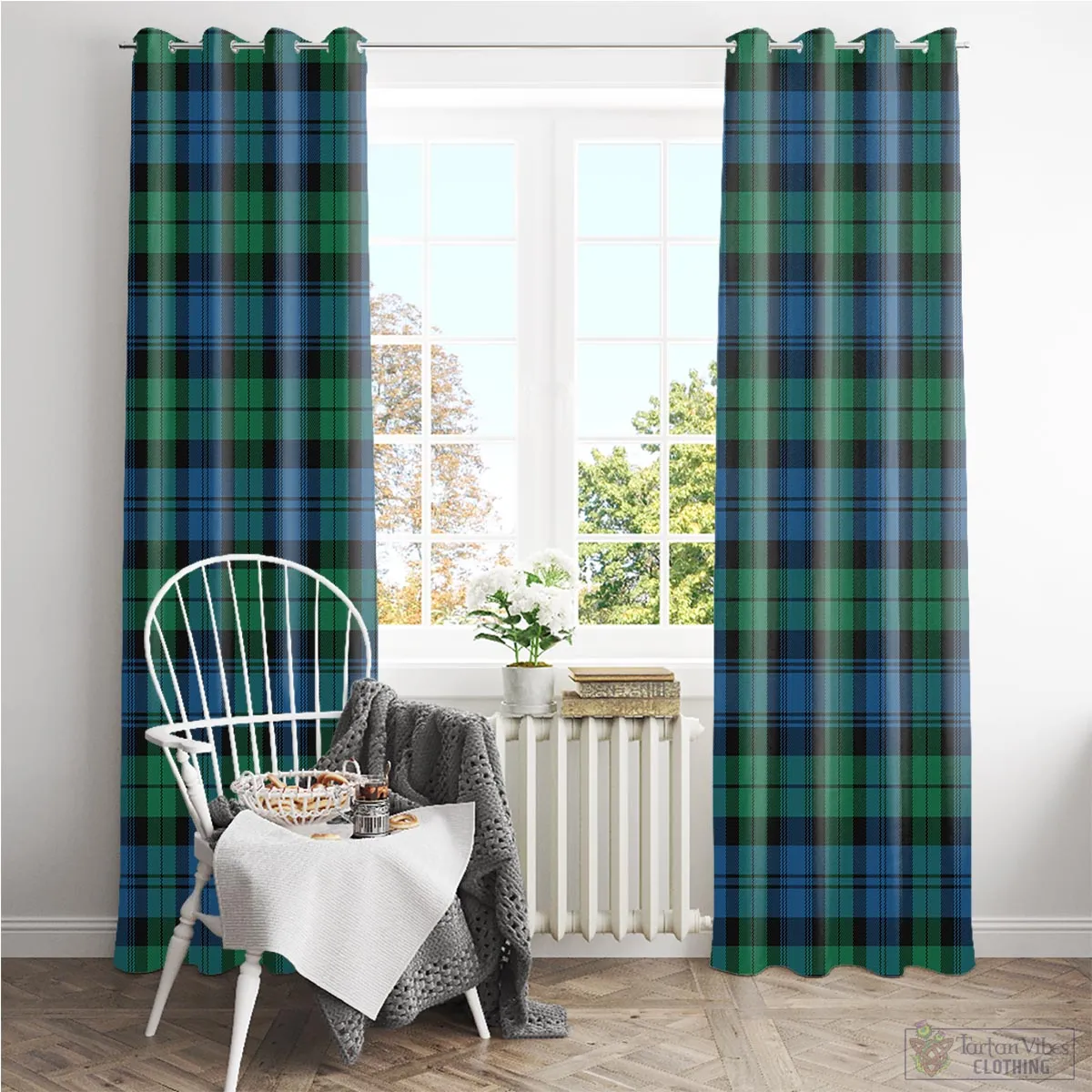 Black Watch Ancient Tartan Window Curtain