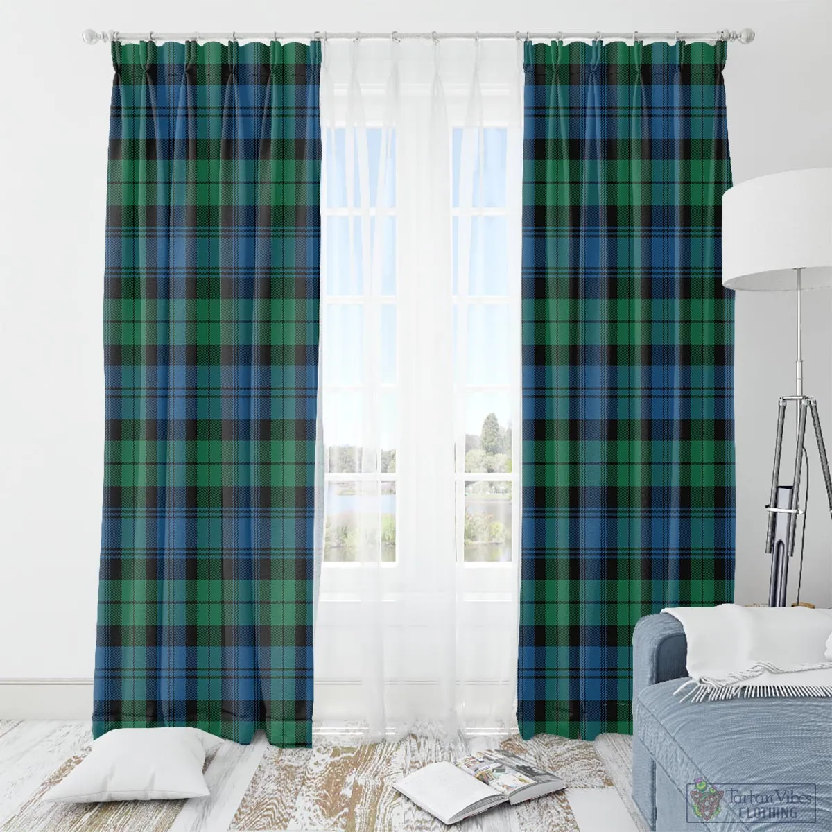 Black Watch Ancient Tartan Window Curtain