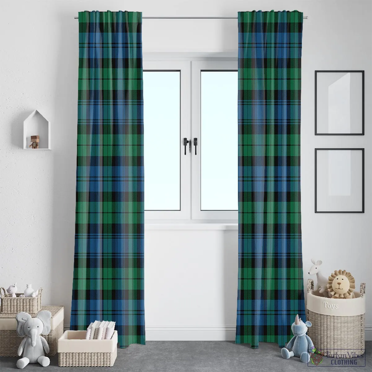 Black Watch Ancient Tartan Window Curtain