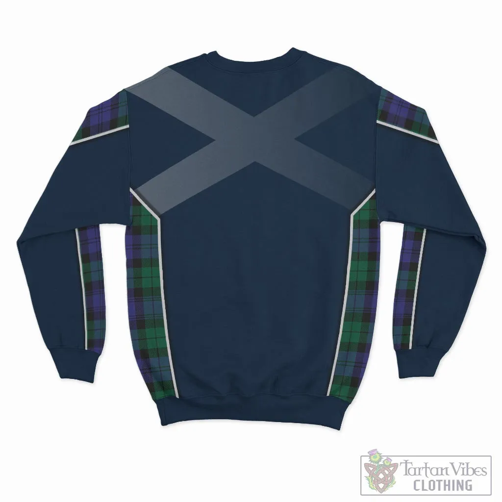 Black Watch Modern Tartan Sweater with Family Crest and Lion Rampant Vibes Sport Style