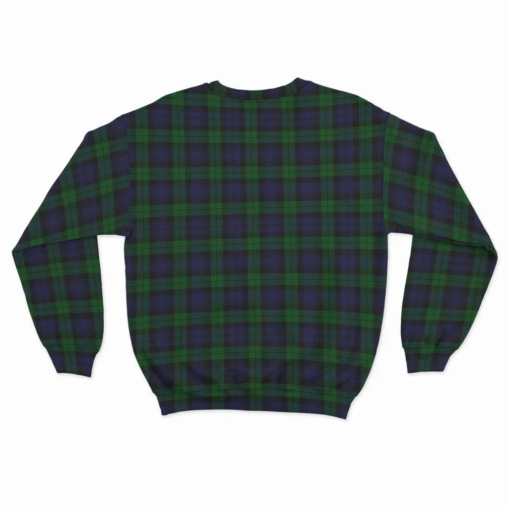 Black Watch Tartan Sweatshirt with Family Crest