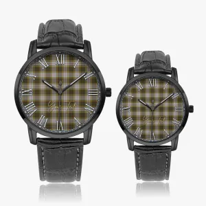 Buchanan Dress Tartan Personalized Your Text Leather Trap Quartz Watch