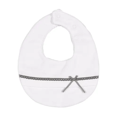 Cameron | Baby Boys White Cotton Bib