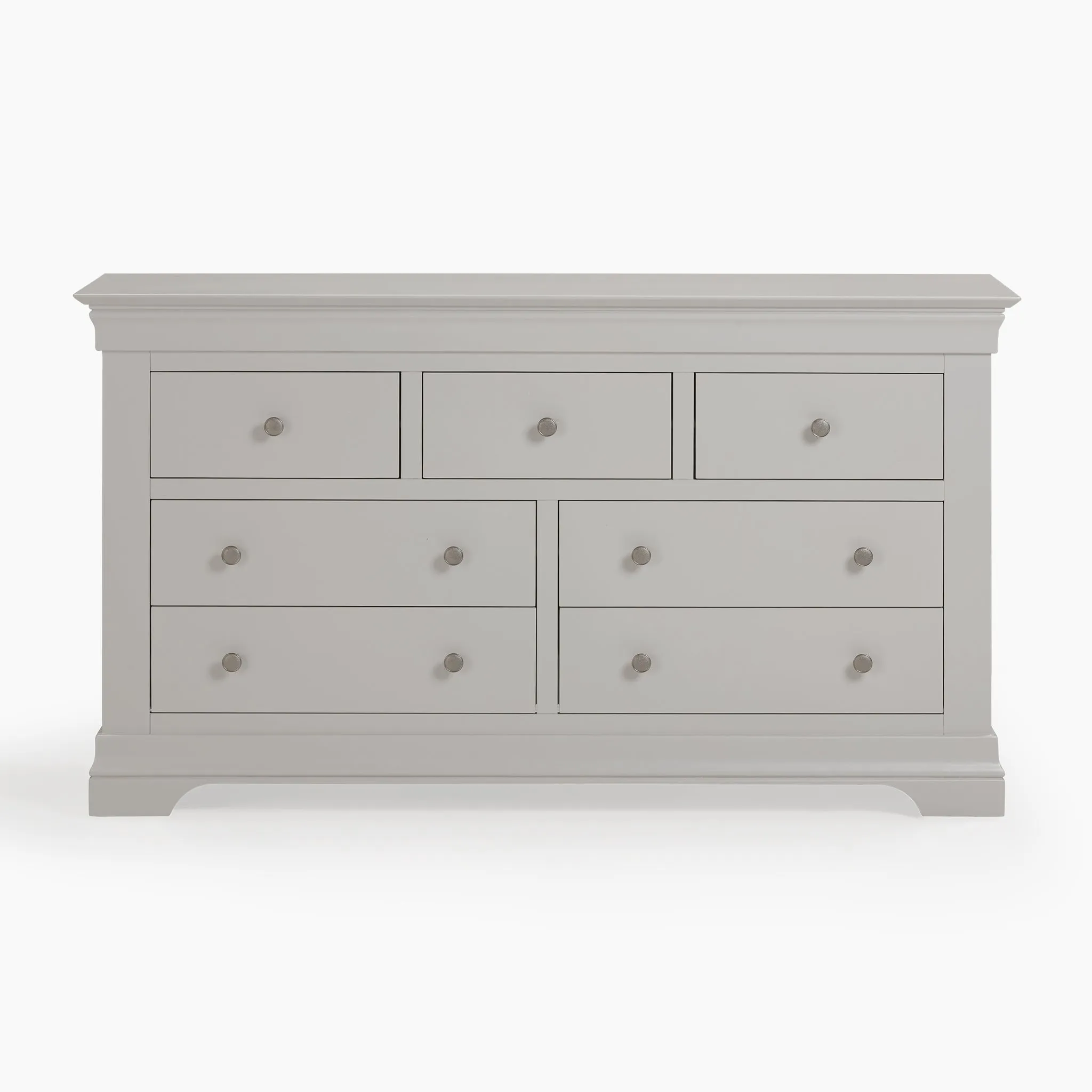 Chalbury 3 Over 4 Chest of Drawers in Pebble Grey