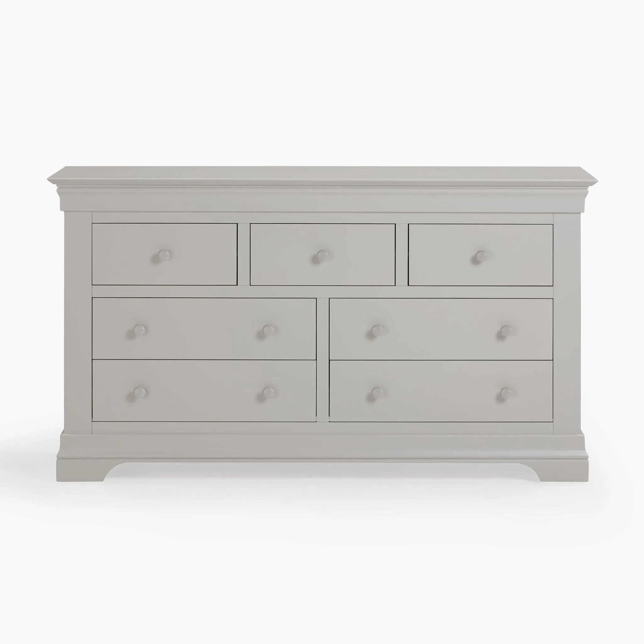 Chalbury 3 Over 4 Chest of Drawers in Pebble Grey