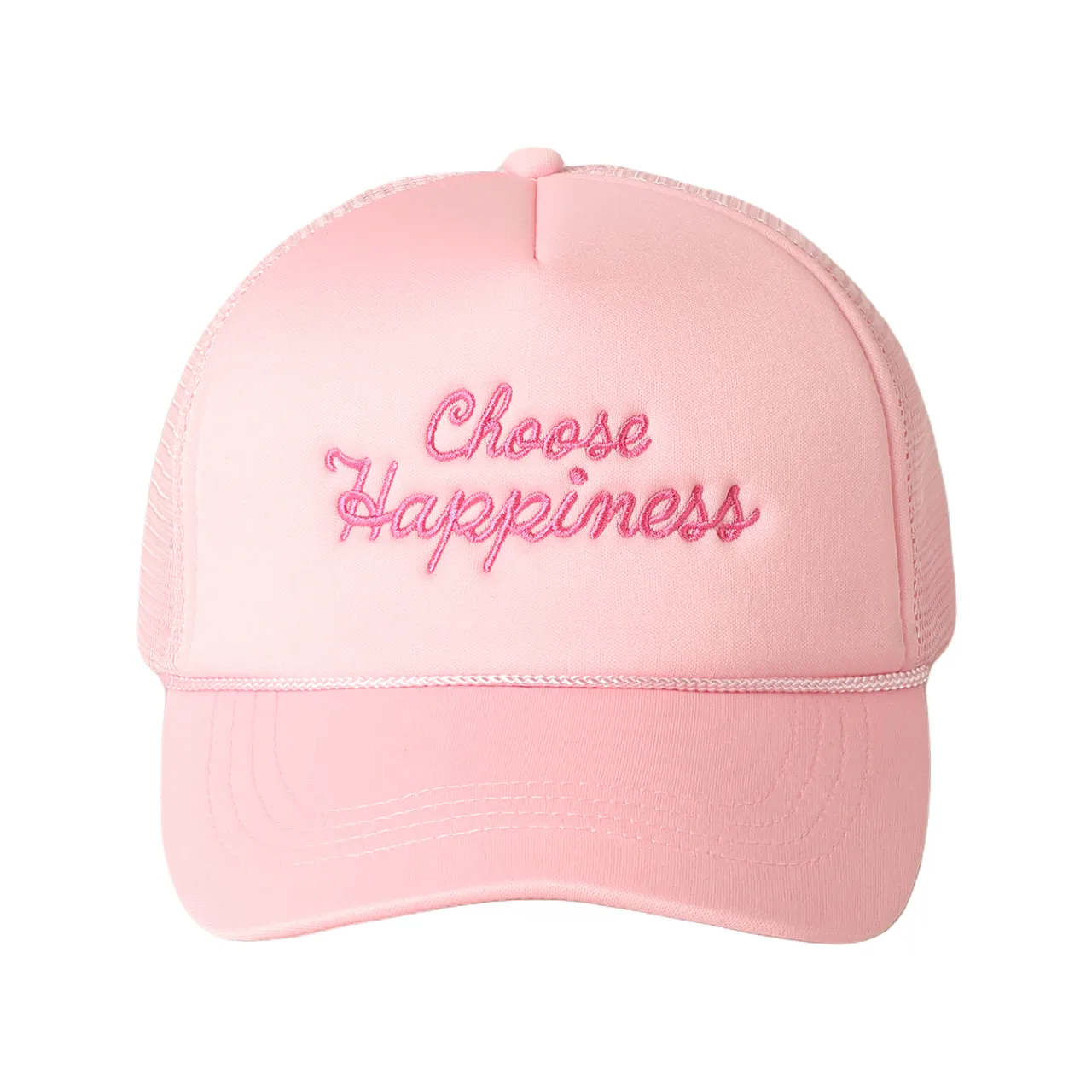 Choose Happiness Embroidered Trucker Hat - Adult