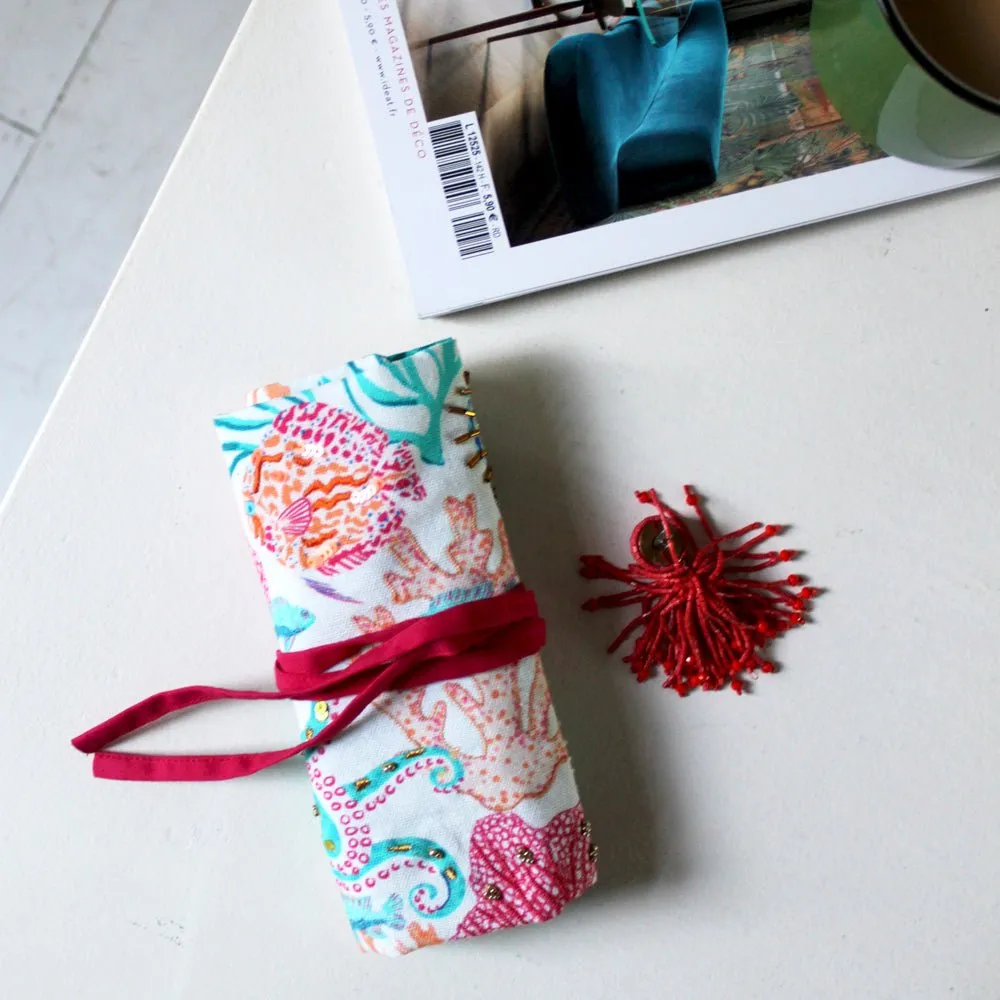 Coral Sea Jewellery Roll