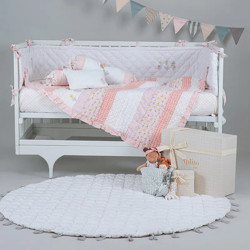 Cotton Baby Bedding Set | Bella Blush | Ivory & Peach