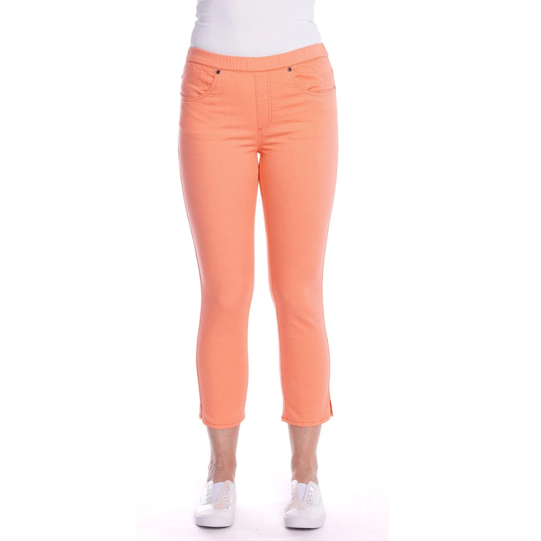 Cropped Jeans by Cafe Latte - Peach