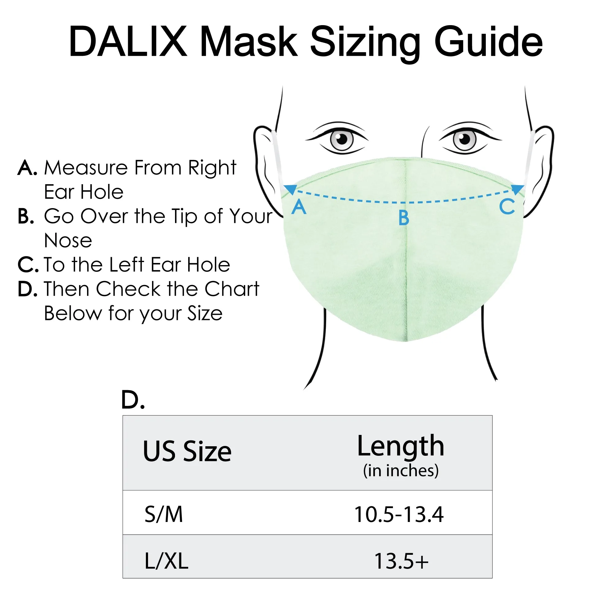 DALIX Cloth Face Mask Reuseable Washable Made in USA - S-M , L-XL Size (5 Pack)