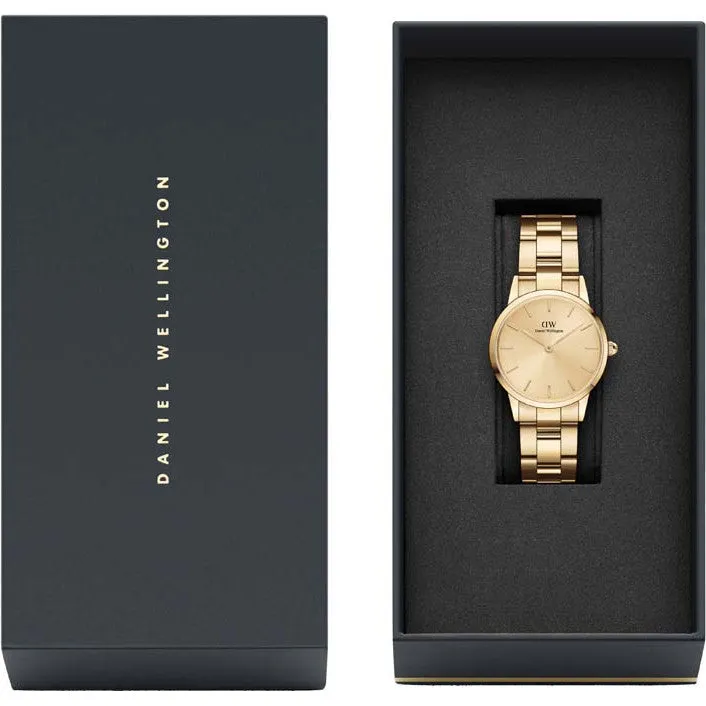 Daniel Wellington Ladies Gold Iconic Link Unitone Watch DW00100403