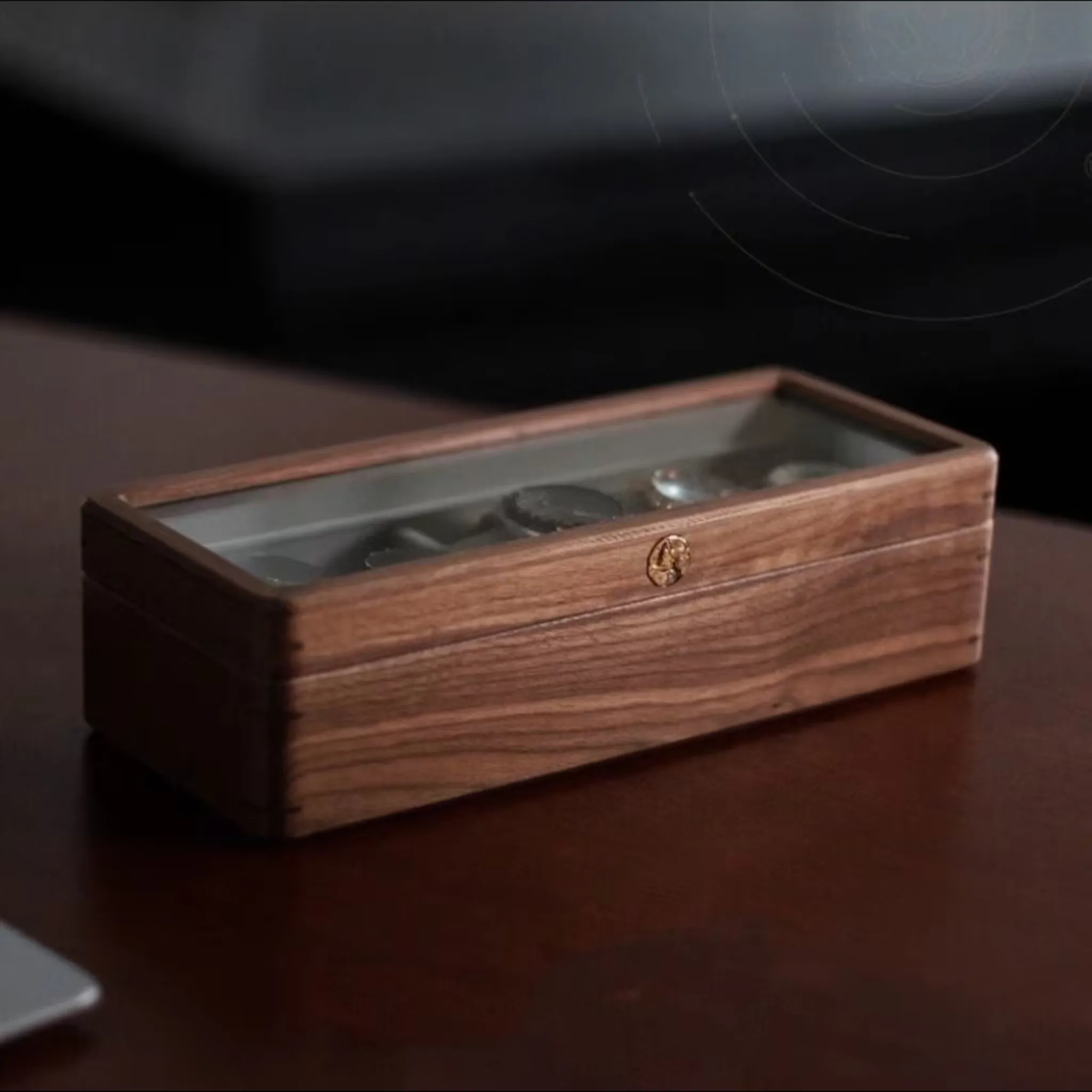 Dark Walnut Watch Display Case