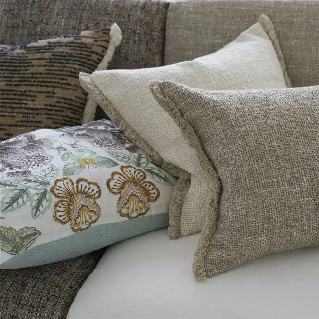 Designers Guild Isabella Embroidered Cameo Linen Decorative Pillow