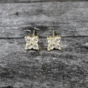 Emerald Quad Sparkle Studs (GOLD OR SILVER)