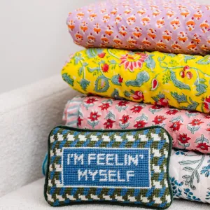 Feelin' Myself Mini Needlepoint Pillow