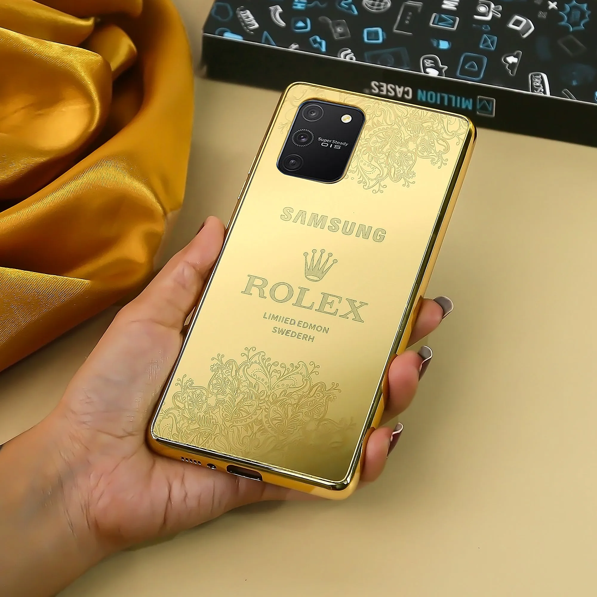 Galaxy Series Crafted Gold Rolex Luxurious Camera Protective Case