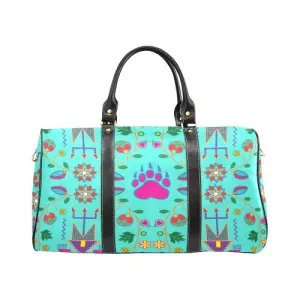 Geometric Floral Fall-Sky Waterproof Travel Bag