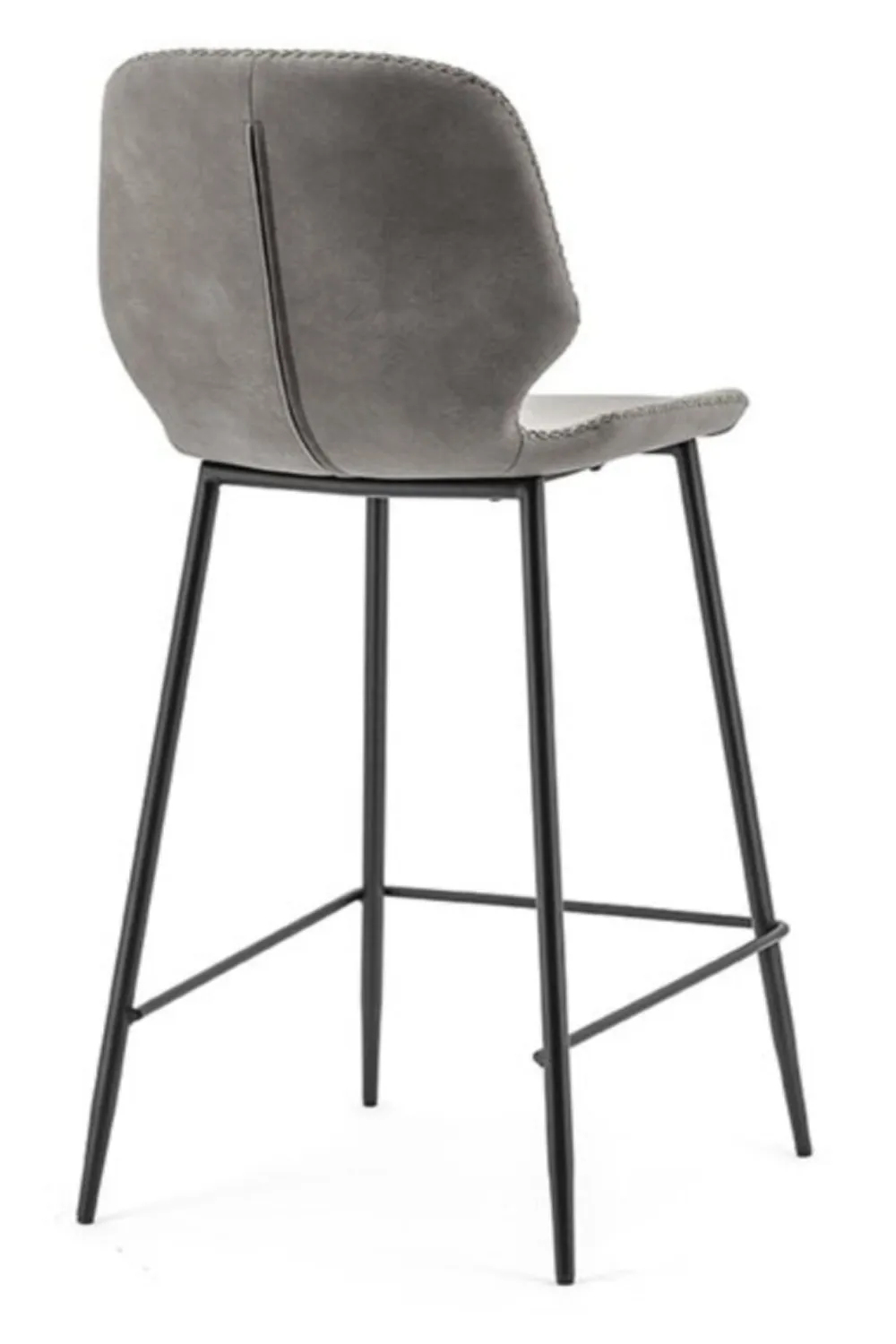 Gray Leather Counter Stools (2) | By-Boo Seashell