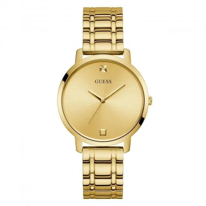 Guess Ladies Dress Stainless Steel Gold Watch W1313L2