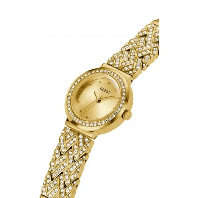 Guess Ladies Treasure Stainless Steel Gold Tone Watch GW0476L2