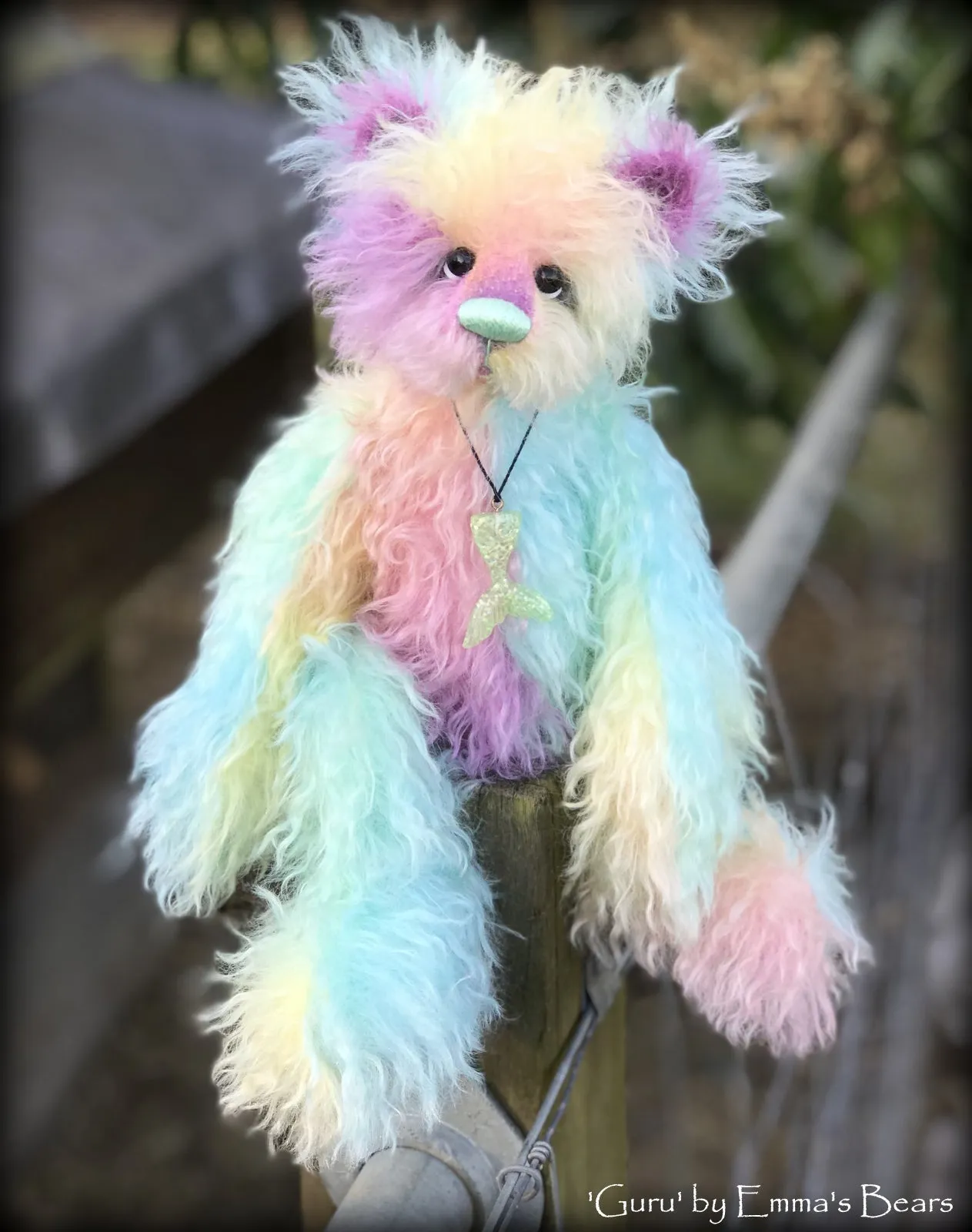 Guru - 12" Hand Dyed Mohair Artist Bear by Emma's Bears - OOAK