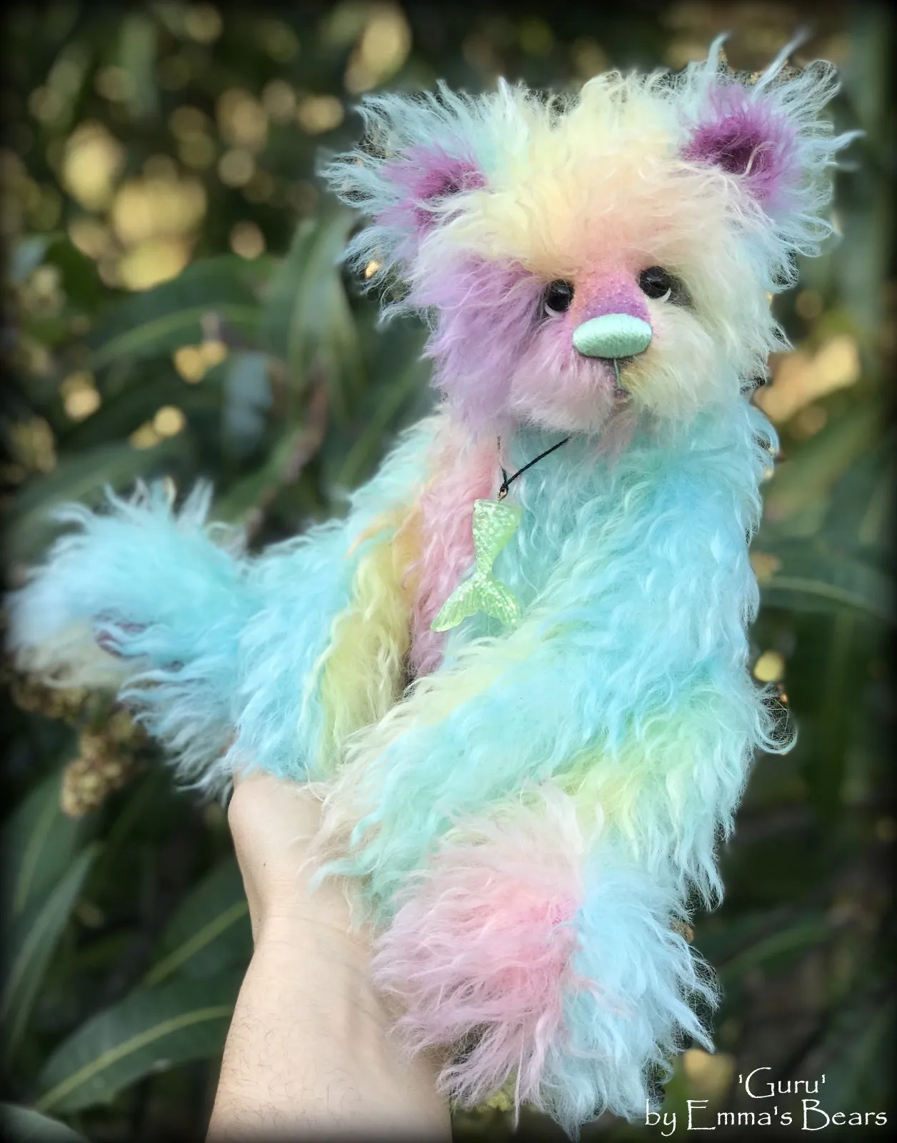 Guru - 12" Hand Dyed Mohair Artist Bear by Emma's Bears - OOAK