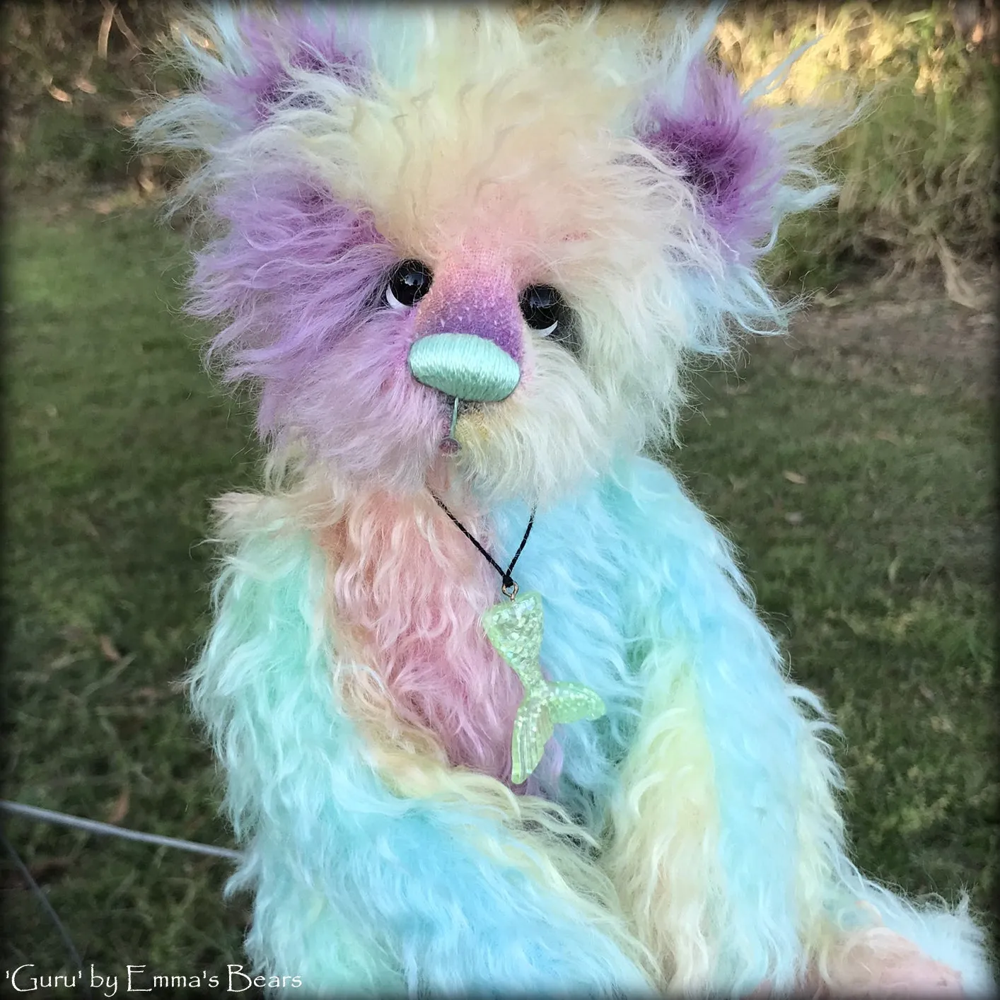 Guru - 12" Hand Dyed Mohair Artist Bear by Emma's Bears - OOAK