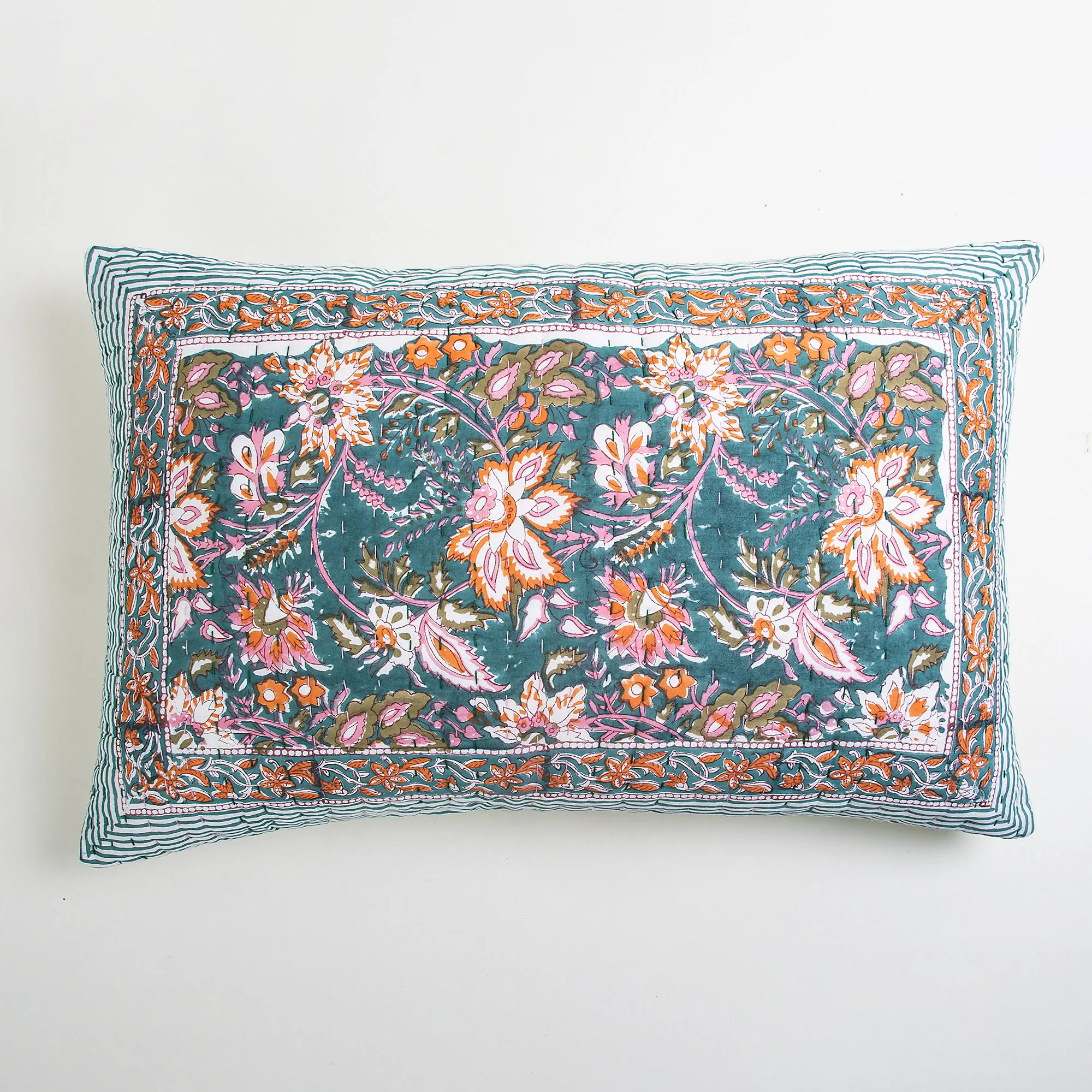 Handmade Floral Print Pure Cotton Winter Pillow Covers