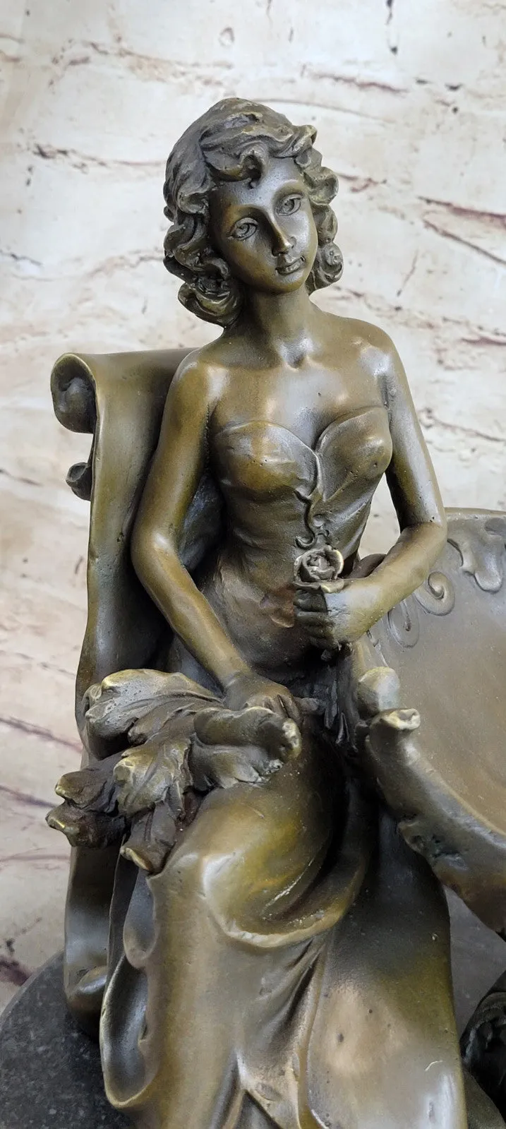 Handmade Large Lady Multi Purpose Bronze Sculpture Perfect Valentine Gift