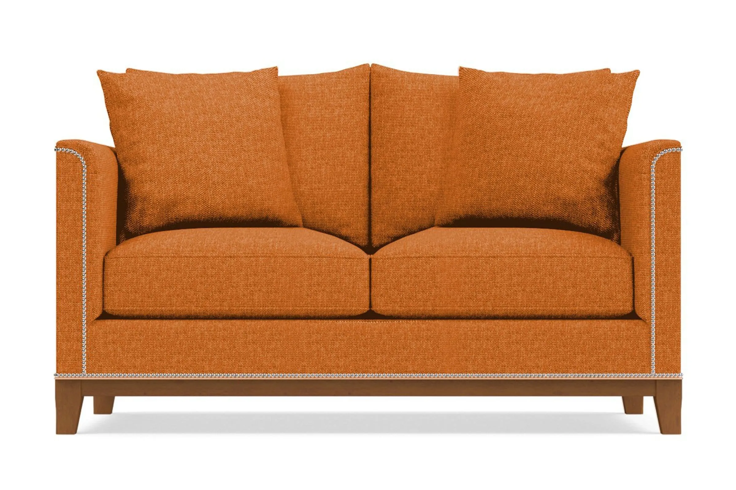 La Brea Apartment Size Sleeper Sofa Bed :: Leg Finish: Pecan / Sleeper Option: Deluxe Innerspring Mattress