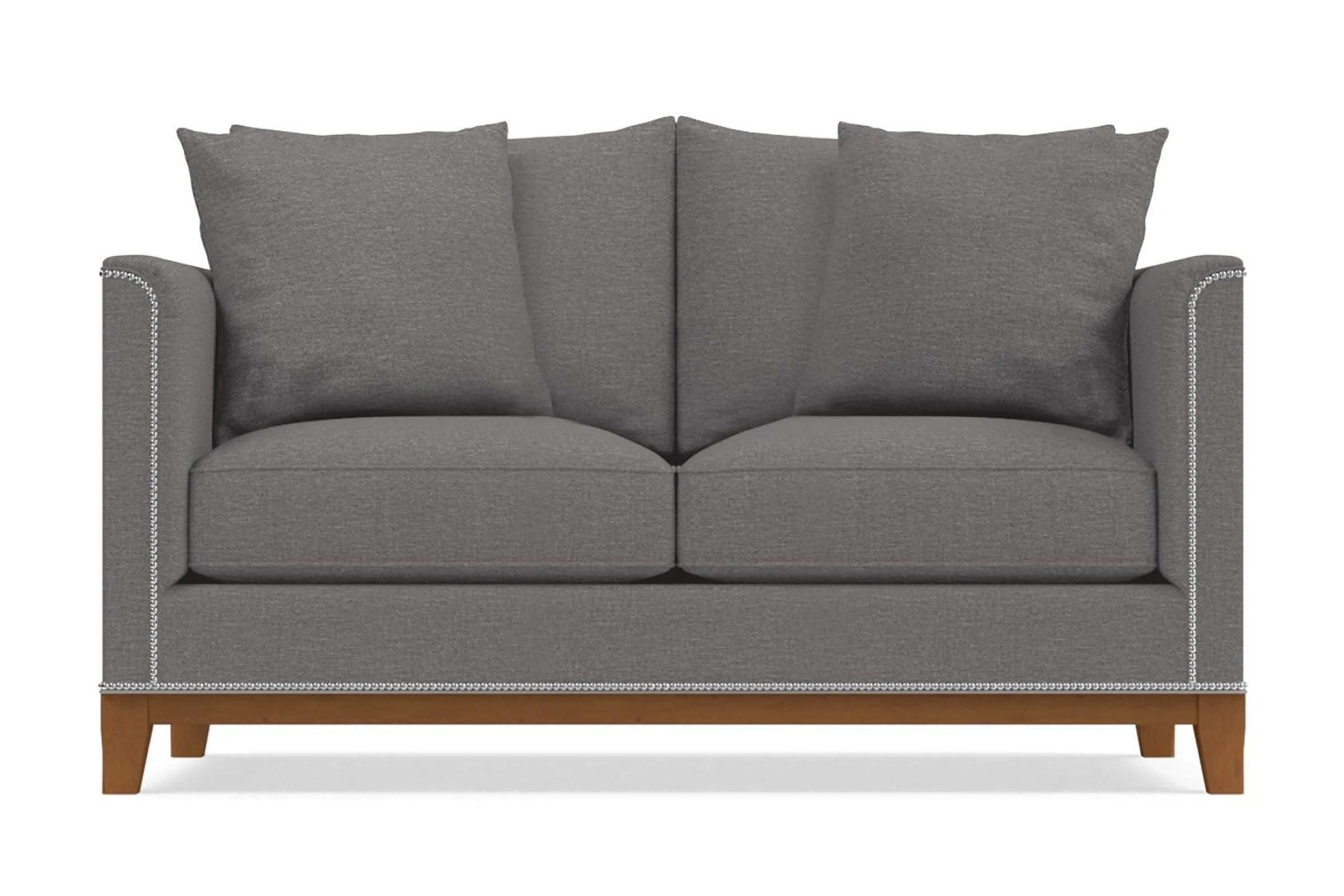 La Brea Apartment Size Sleeper Sofa Bed :: Leg Finish: Pecan / Sleeper Option: Deluxe Innerspring Mattress