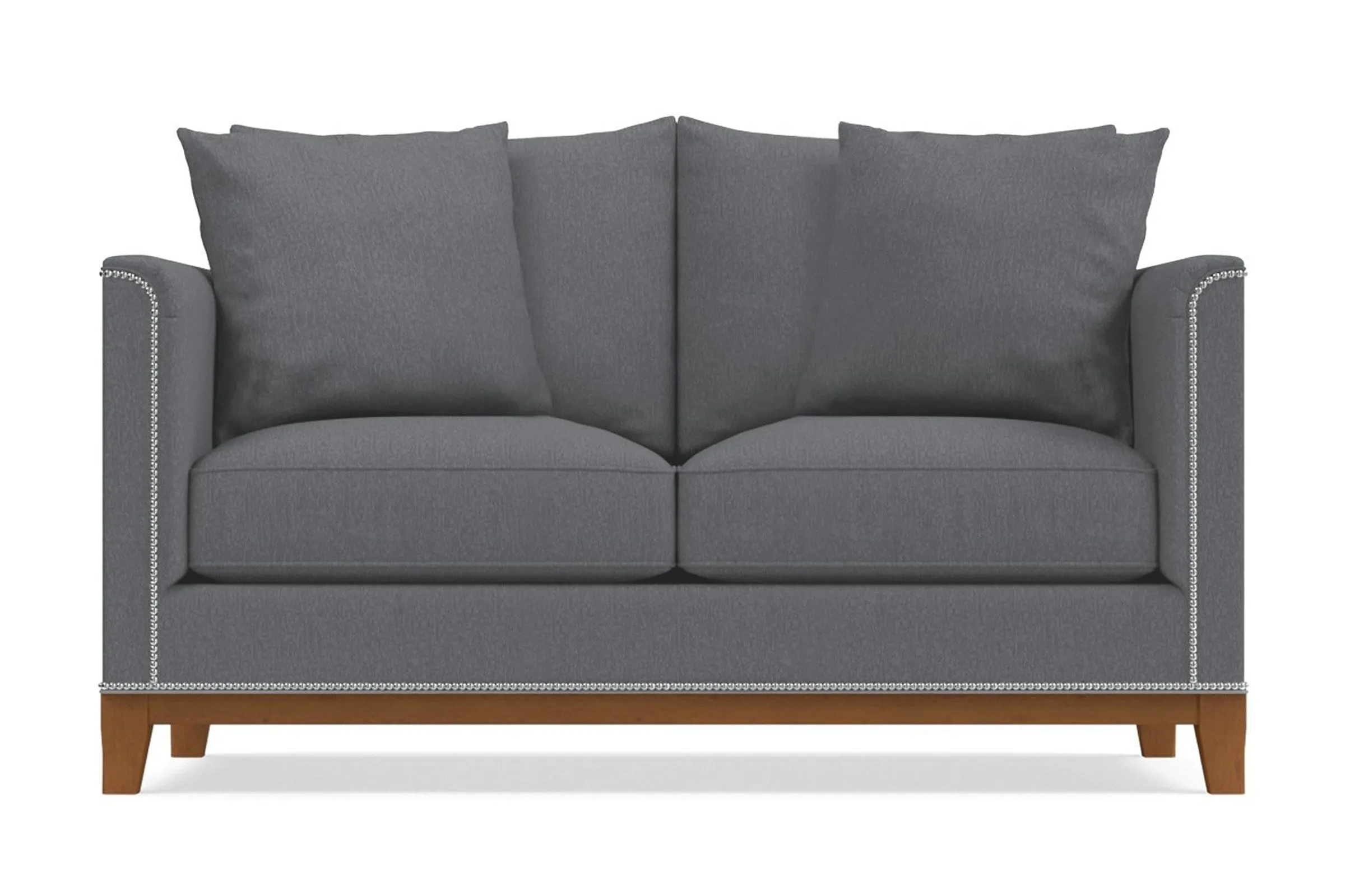 La Brea Apartment Size Sleeper Sofa Bed :: Leg Finish: Pecan / Sleeper Option: Deluxe Innerspring Mattress