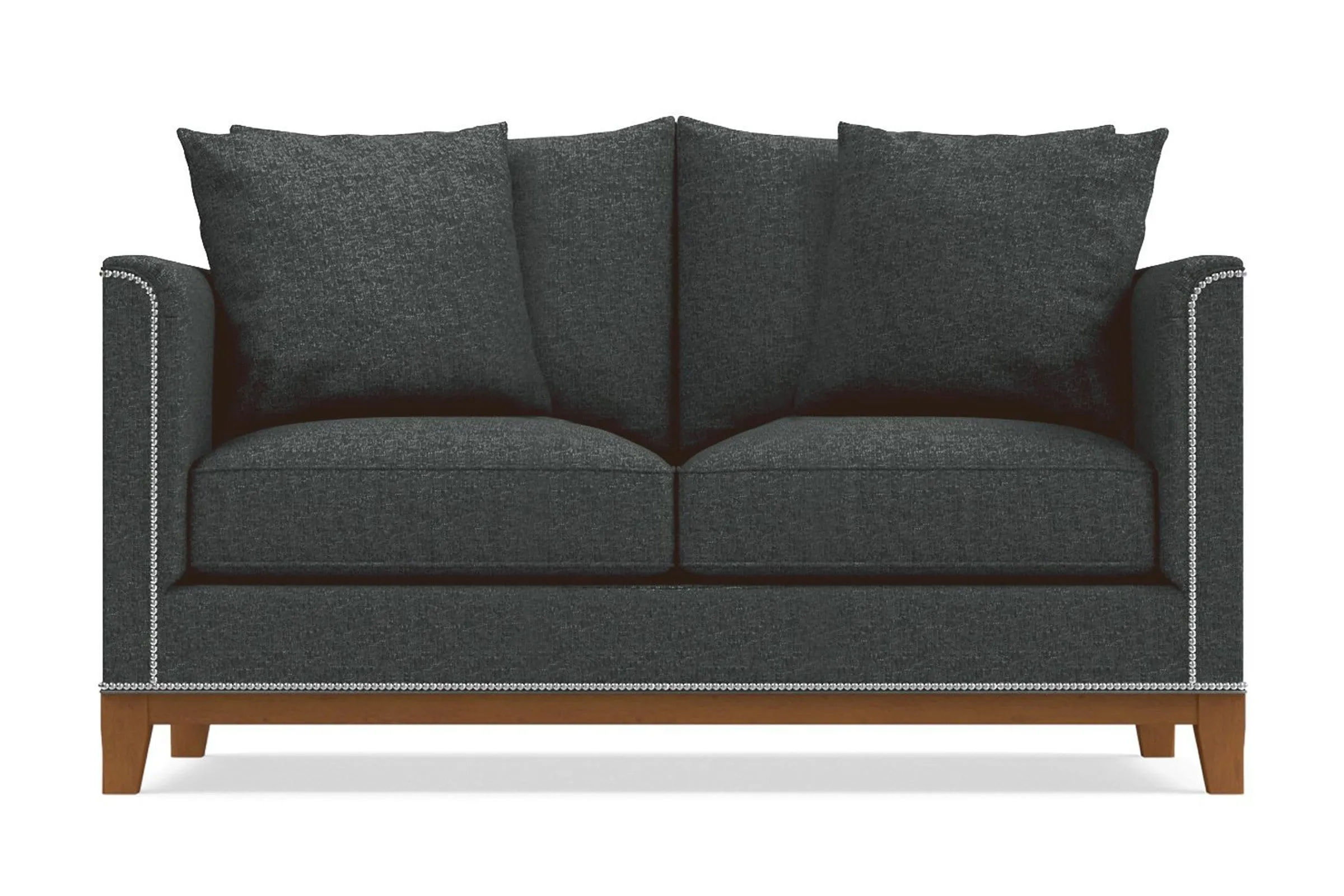 La Brea Apartment Size Sleeper Sofa Bed :: Leg Finish: Pecan / Sleeper Option: Deluxe Innerspring Mattress