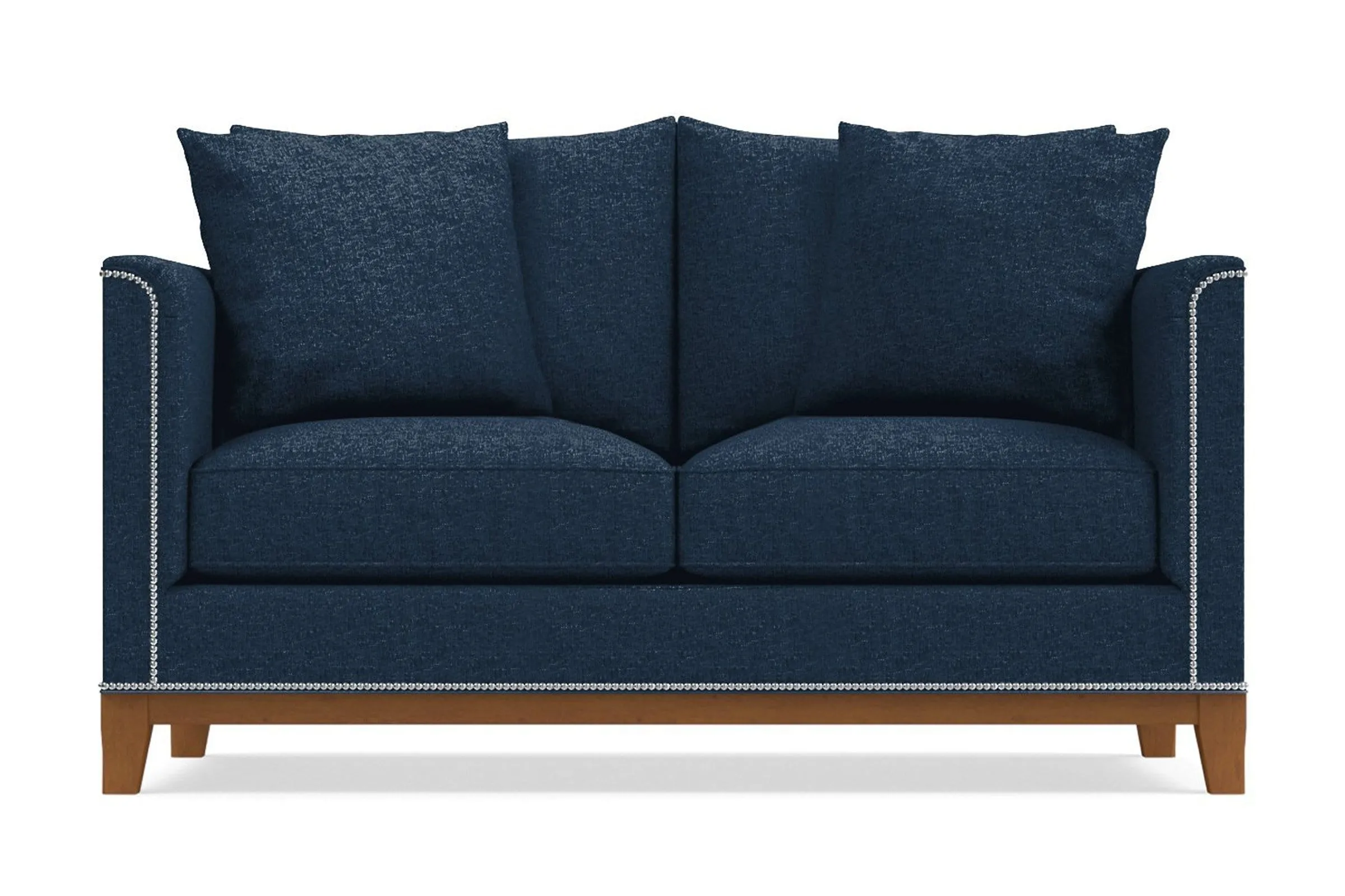 La Brea Apartment Size Sleeper Sofa Bed :: Leg Finish: Pecan / Sleeper Option: Deluxe Innerspring Mattress