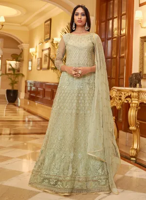 Mint Green Embellished Anarkali Suit