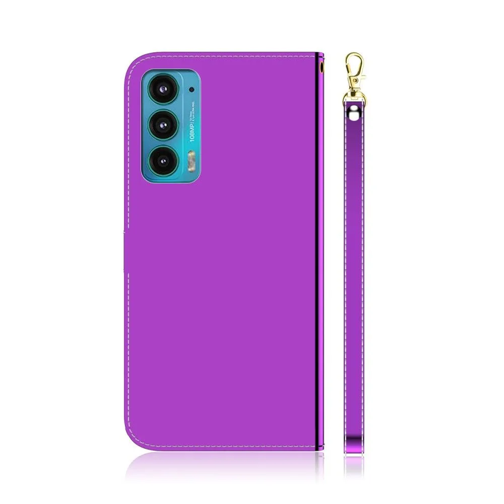 Mirror Motorola Edge (2021) flip case - Purple