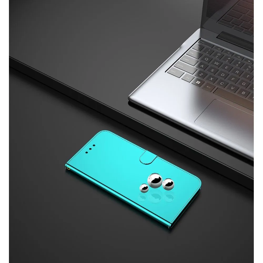 Mirror Motorola Moto G50 5G flip case - Cyan