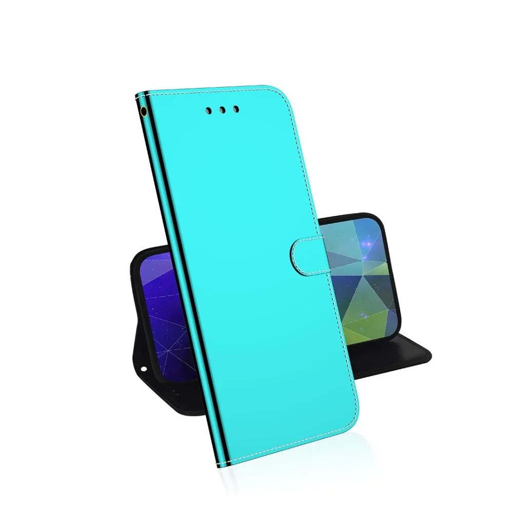 Mirror Motorola Moto G50 5G flip case - Cyan