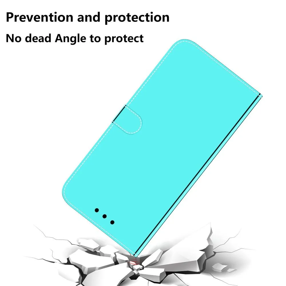 Mirror Motorola Moto G50 5G flip case - Cyan