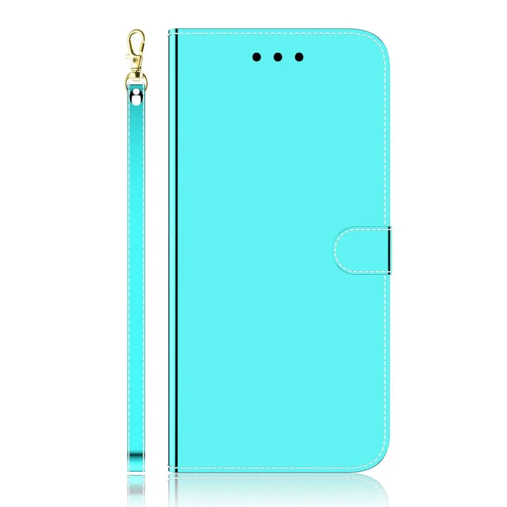 Mirror Motorola Moto G51 5G flip case - Cyan