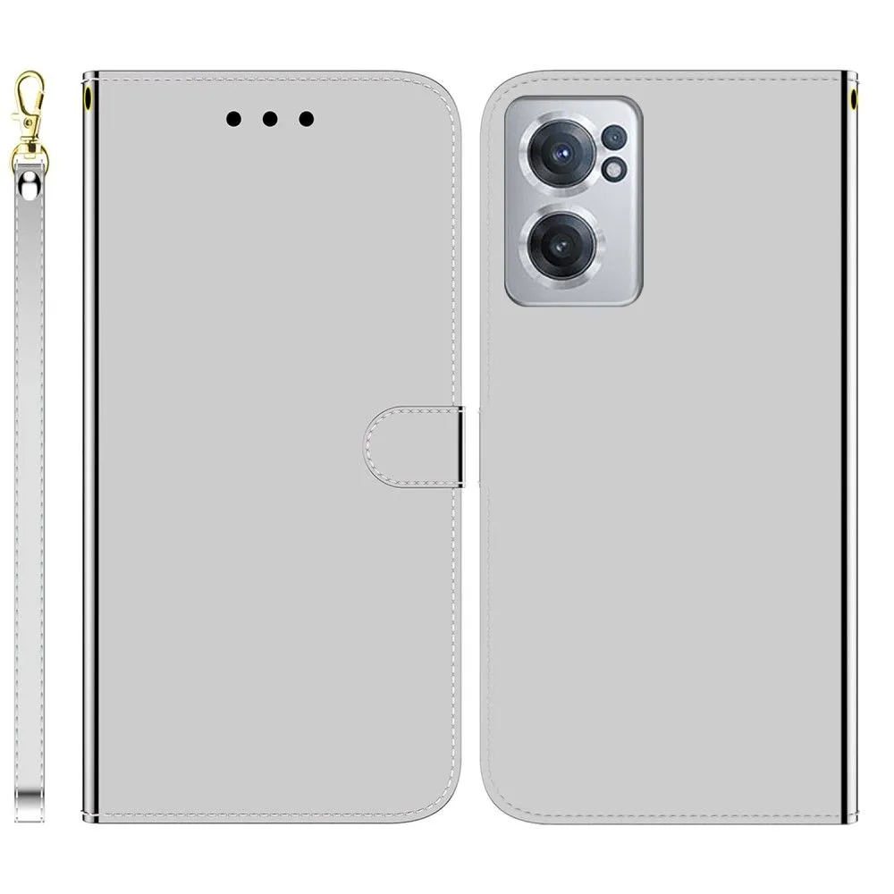 Mirror OnePlus Nord CE 2 5G flip case - Silver