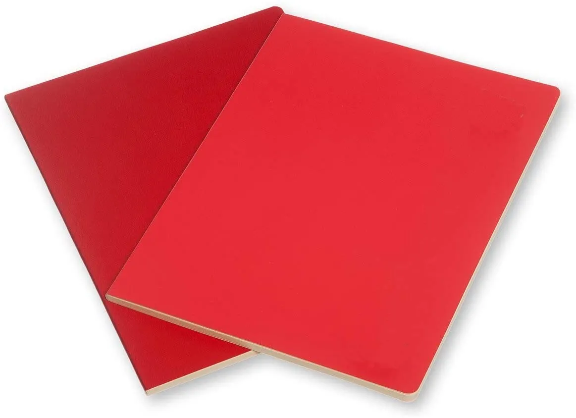 Moleskine Volant Ruled Extra Large Notebook Set of 2 Scarlet Red